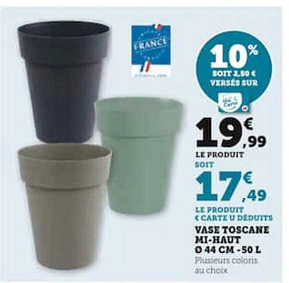 vase toscane mi-haut ø 44 cm - 50 l