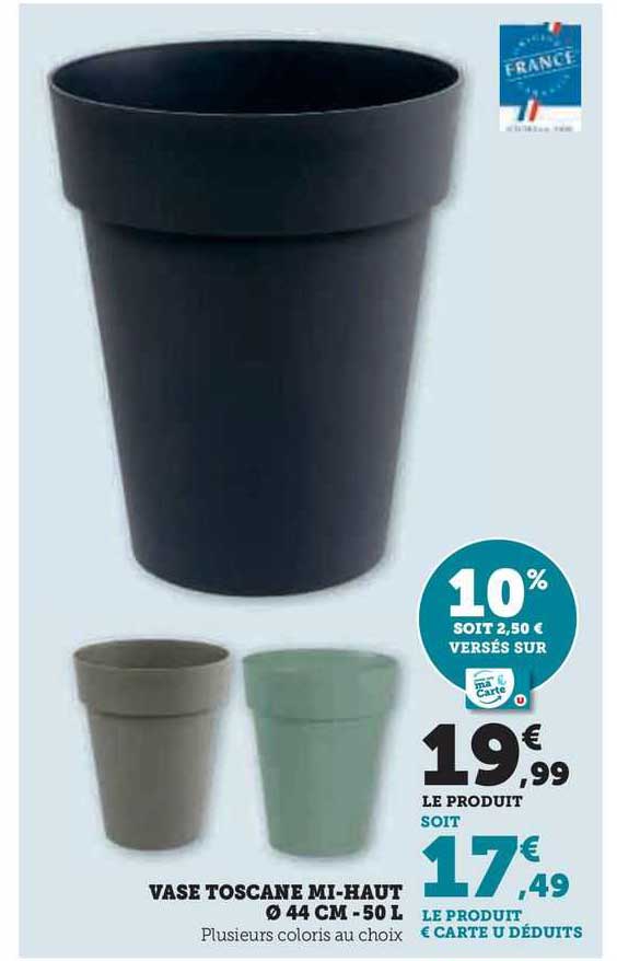 vase toscane mi-haut ø 44 cm - 50 l