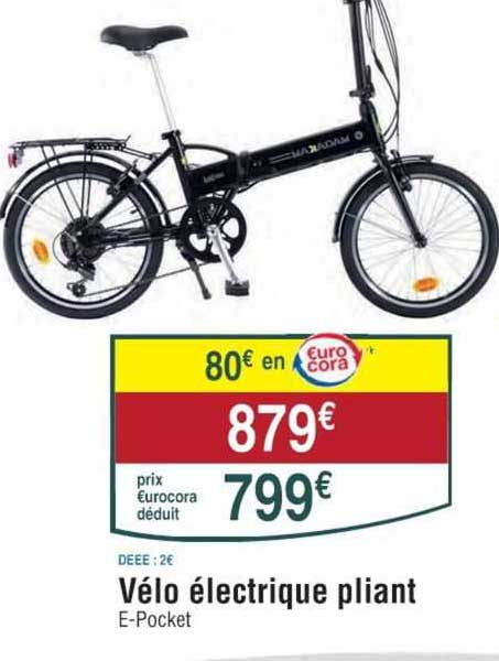 vélo électrique pliant e-pocket