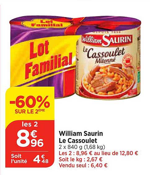 william saurin le cassoulet
