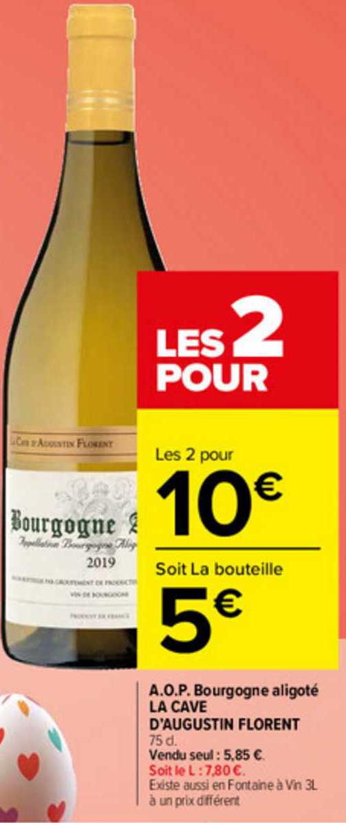 a.o.p. bourgogne aligoté la cave d'augustin florent