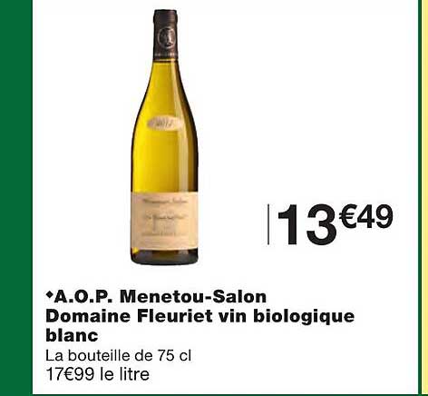 a.o.p. menetou-salon domaine fleuriet vin biologique blanc