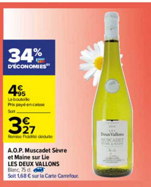 a.o.p. muscadet sèvre et maine sur lie les deux vallons
