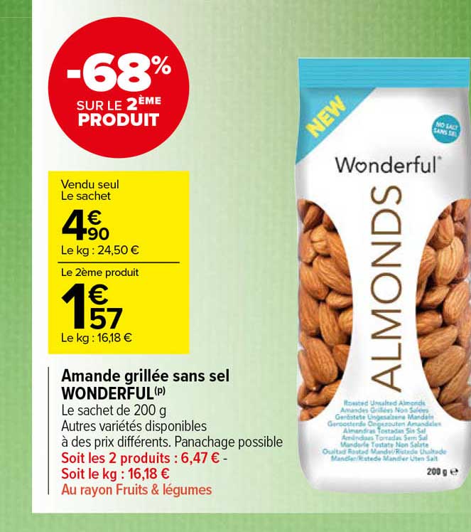 Amande Grillée Sans Sel Wonderful