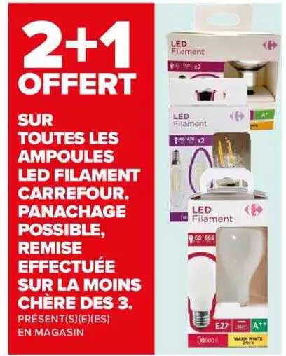 ampoules led filament carrefour