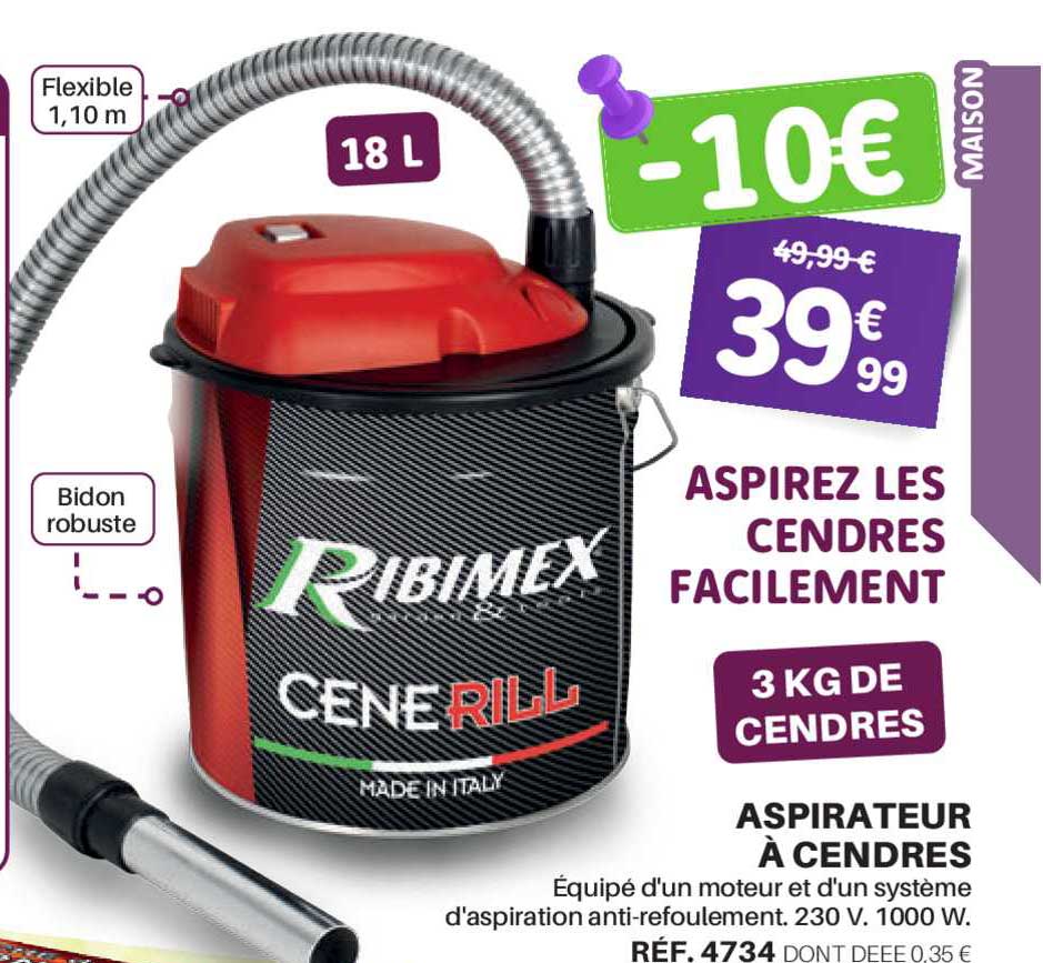aspirateur à cendres