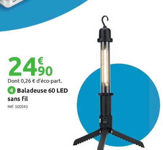 Baladeuse 60 Led Sans Fil