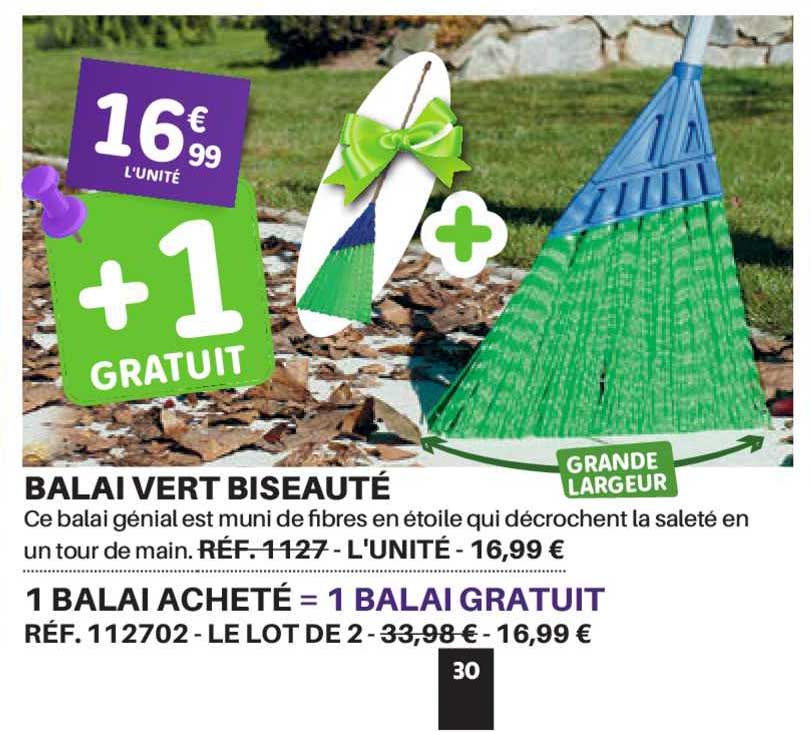 balai vert biseauté