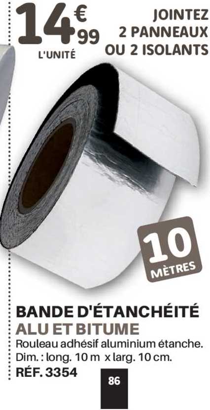 bande d'étanchéité alu et bitumé