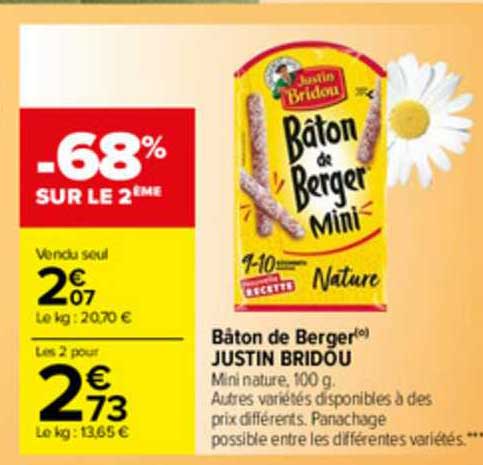 bâton de berger justin bridou