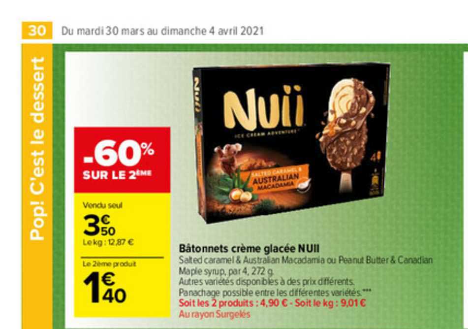 Bâtonnets Crème Glacée Nuii