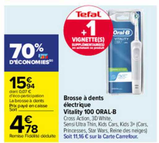 brosse à dents électrique vitality 100 oral-b