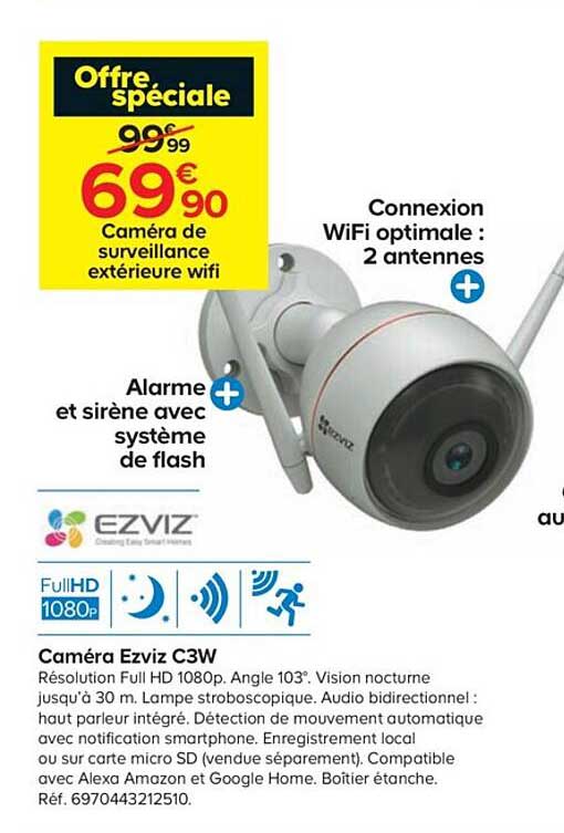Caméra Ezviz C3w