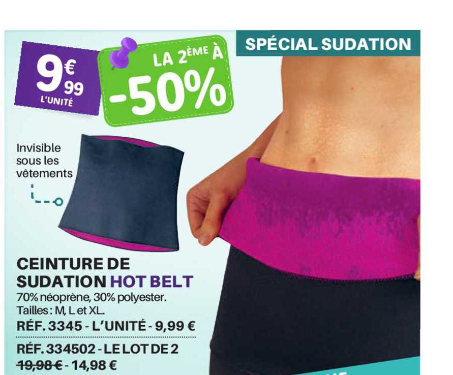 ceinture de sudation hot belt la 2ème à -50%