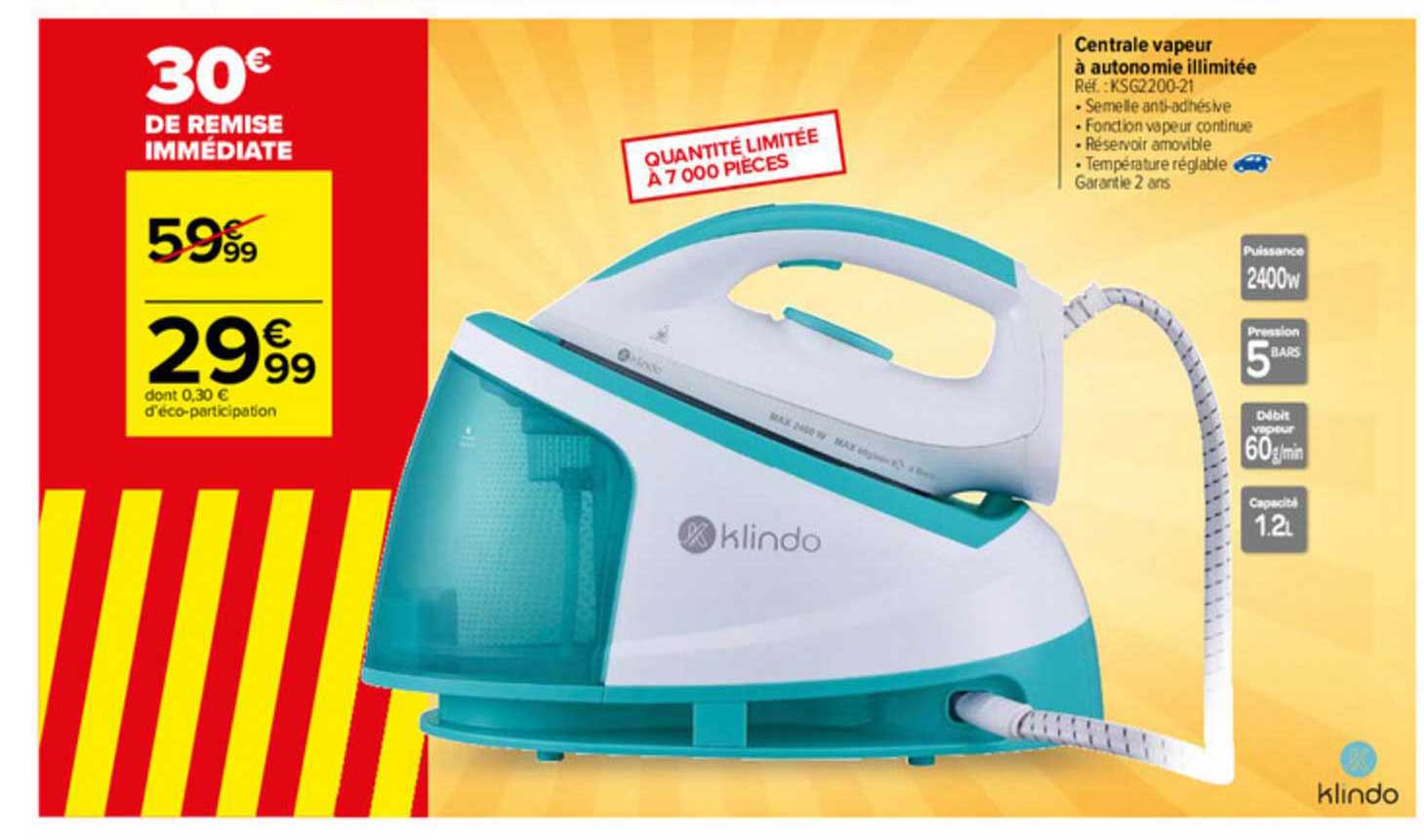 centrale vapeur à autonomie illumitée klindo