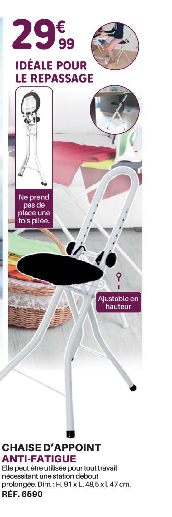 chaise d'appoint anti-fatigue