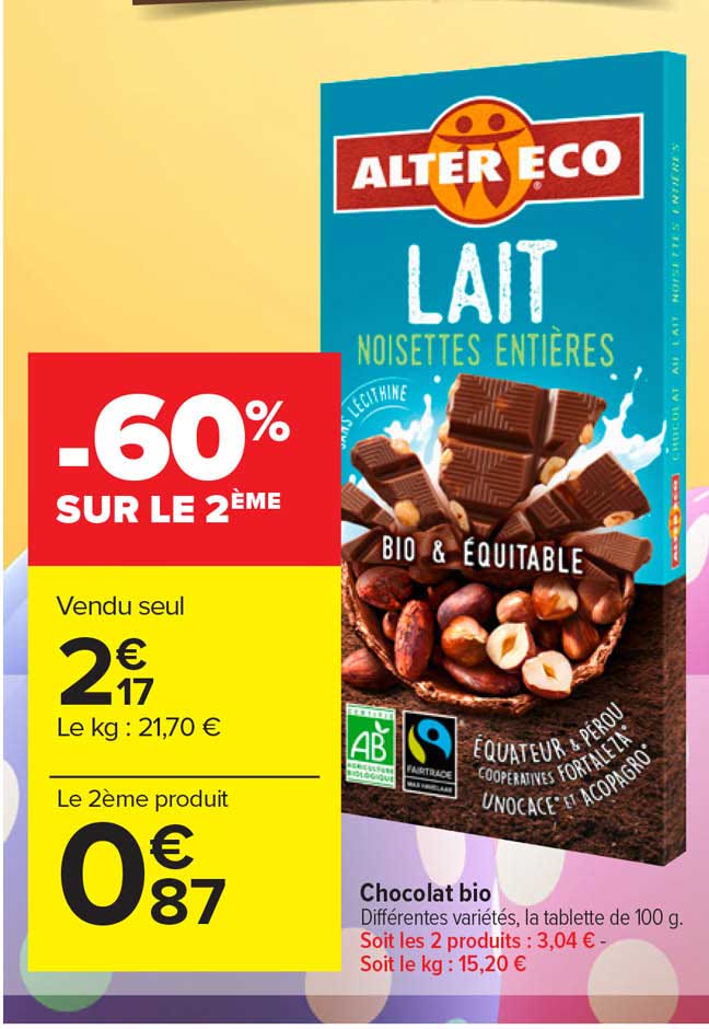 chocolat bio alter eco