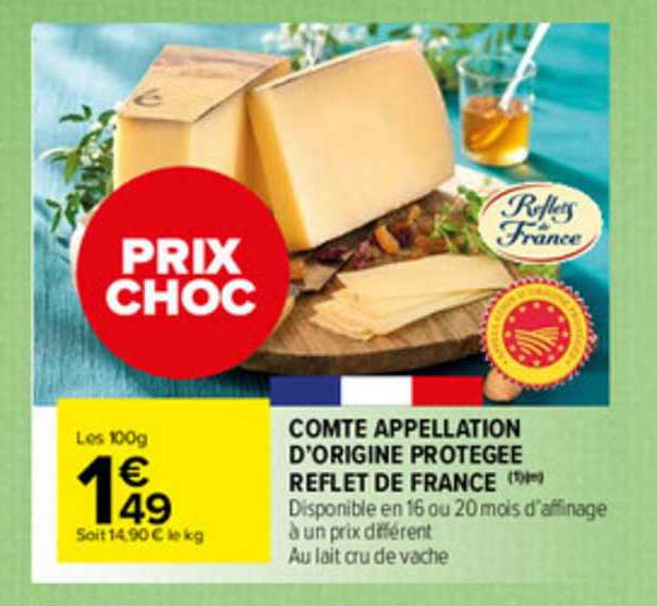 comté appellation d'origine protégée reflet de france
