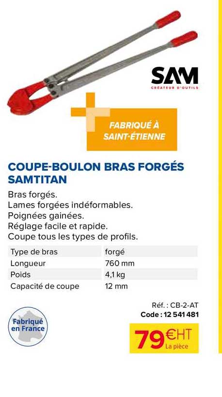 coupe-boulon bras forgés samtitan