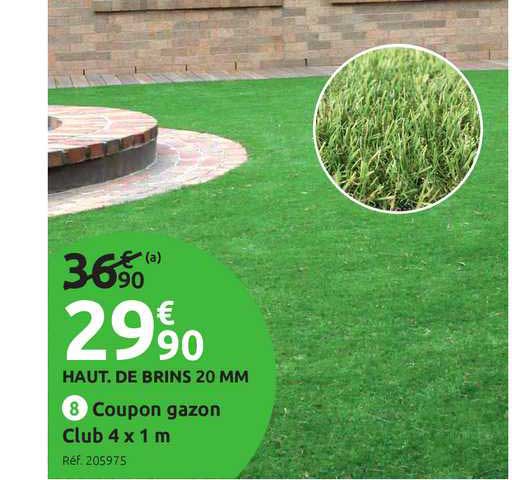 coupon gazon club 4 x 1 m