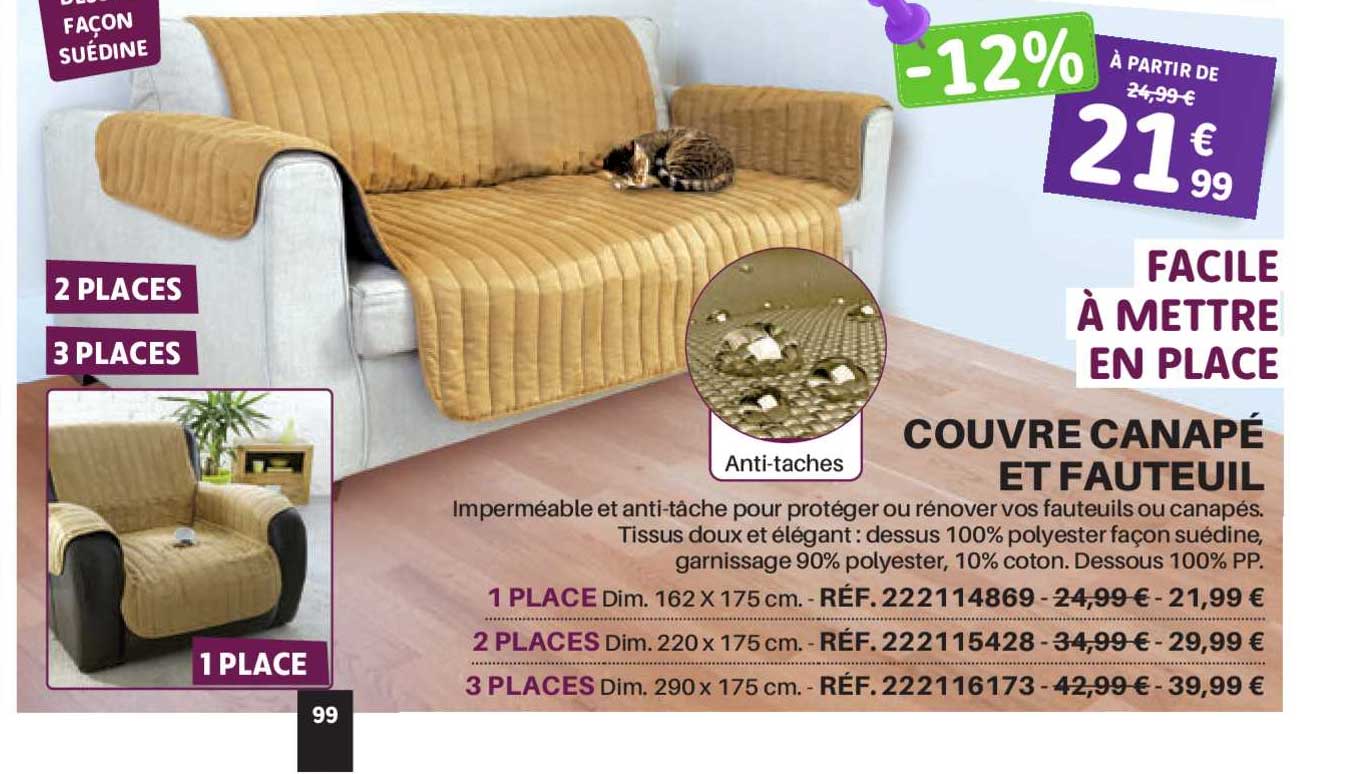 couvre canapé et fauteuil