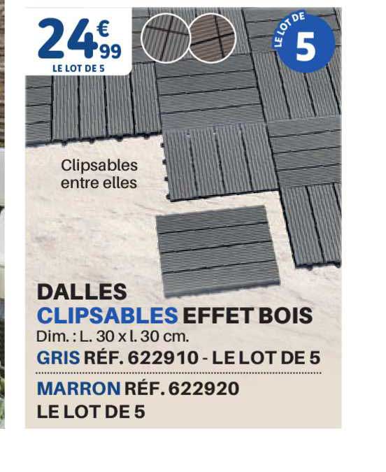 Dalles Clipsable Effet Boi