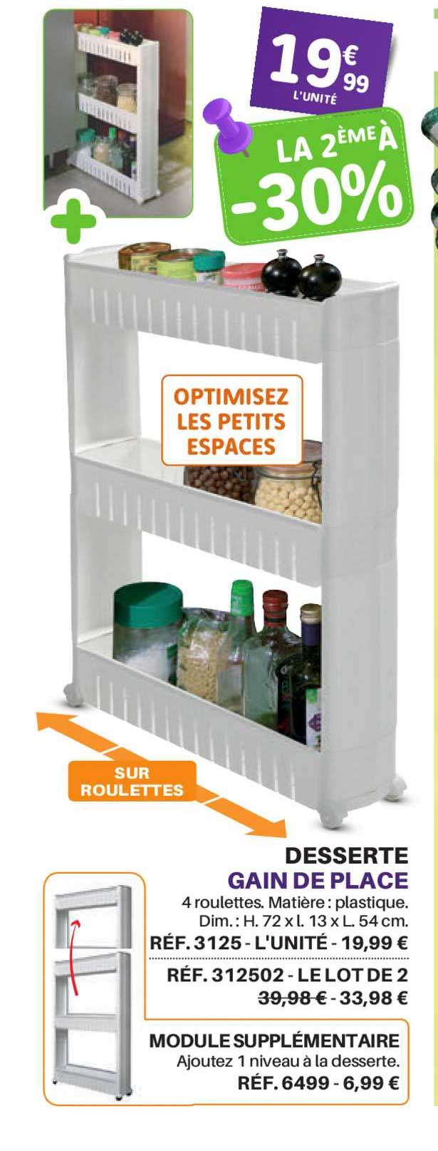 desserte gain de place la 2ème -30%