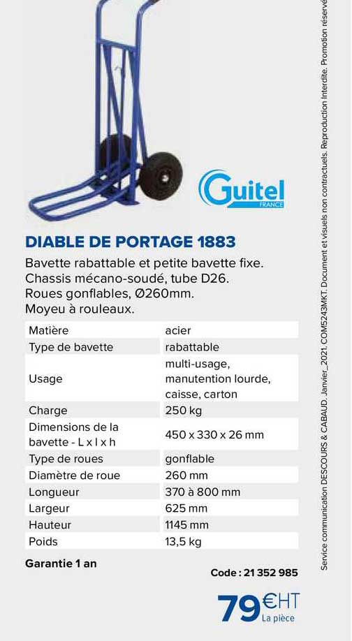 Diable De Portage 1883 Guitel