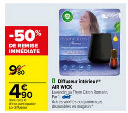 diffuseur intérieur air wick