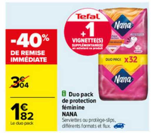 duo pack de protection féminine nana