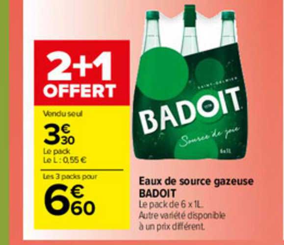Eaux De Source Gazeuse Badoit