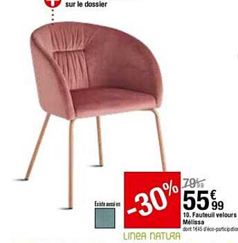 Fauteuil Velours Mélissa