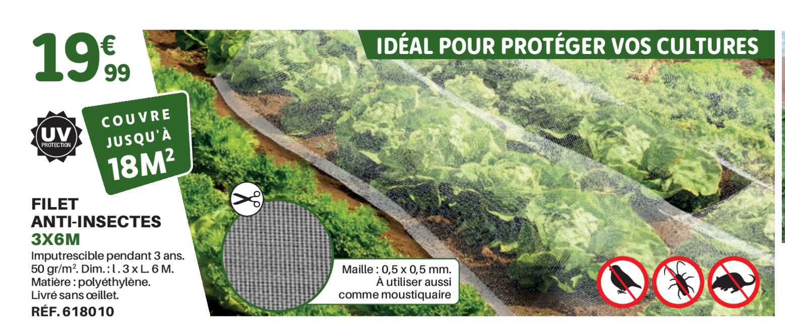 filet anti-insectes 3x6 m