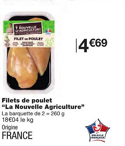 filets de poulet "la nouvelle agriculture"