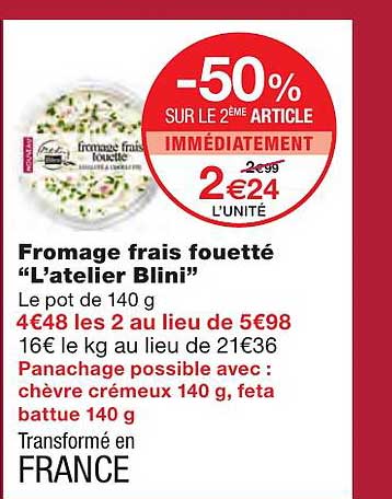 fromage frais fouetté "l'atelier blini"