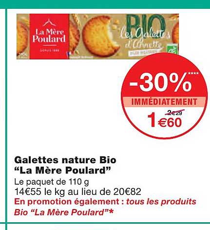 galettes nature bio "la mère poulard"