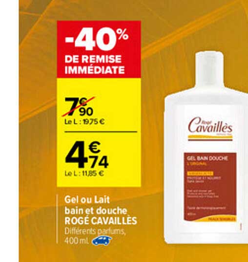 gel ou lait bain et douche rogé cavaillès