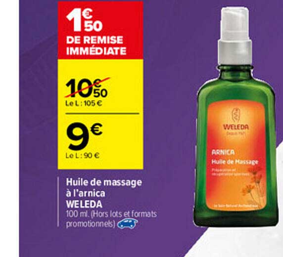 huile de massage à l'arnica weleda