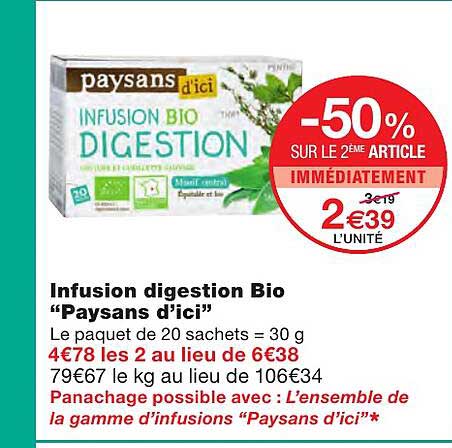 infusion digestion bio "paysans d'ici"