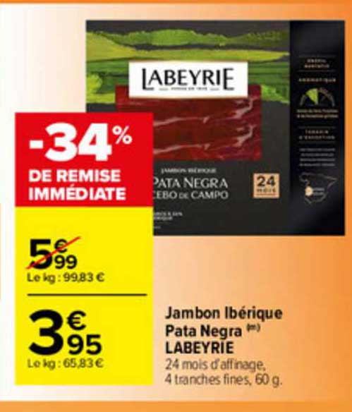 jambon ibérique pata negra labeyrie