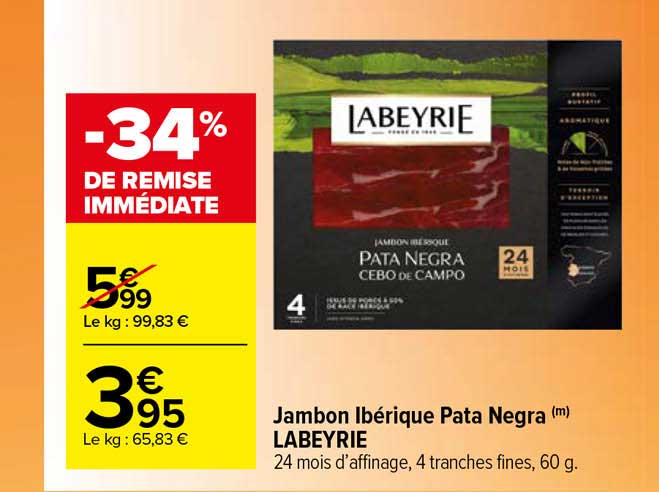 jambon ibérique pata negra labeyrie