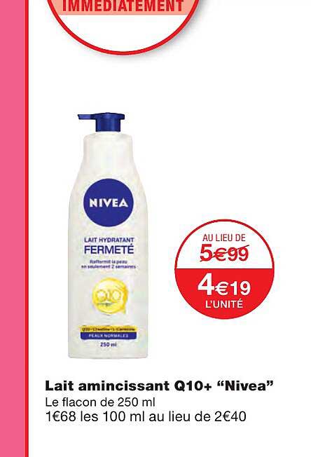 lait amincissant q10+ "nivea"