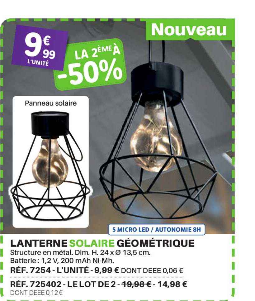 lanterne solaire géométrique