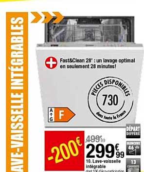 lave-vaisselle intégrable