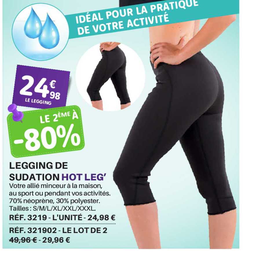 leggins de sudation hot leg le 2ème à -80%