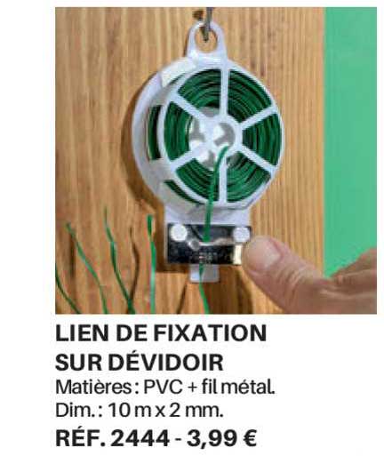 lien de fixation sur dévidoir