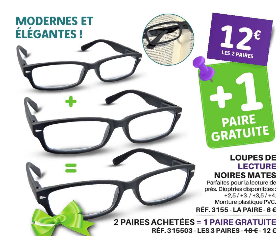 loupes de lecture noires mates