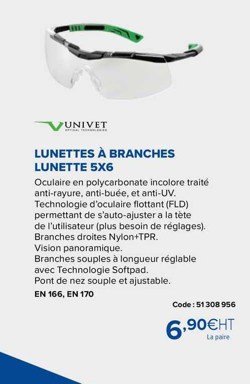 lunettes à branches lunette 5x6 vunivet