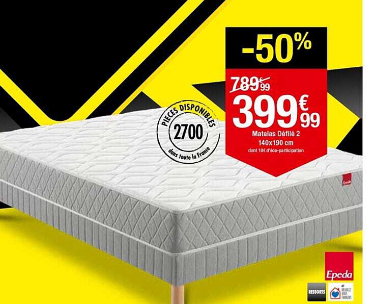 matelas défilé 2 140 x 190 cm