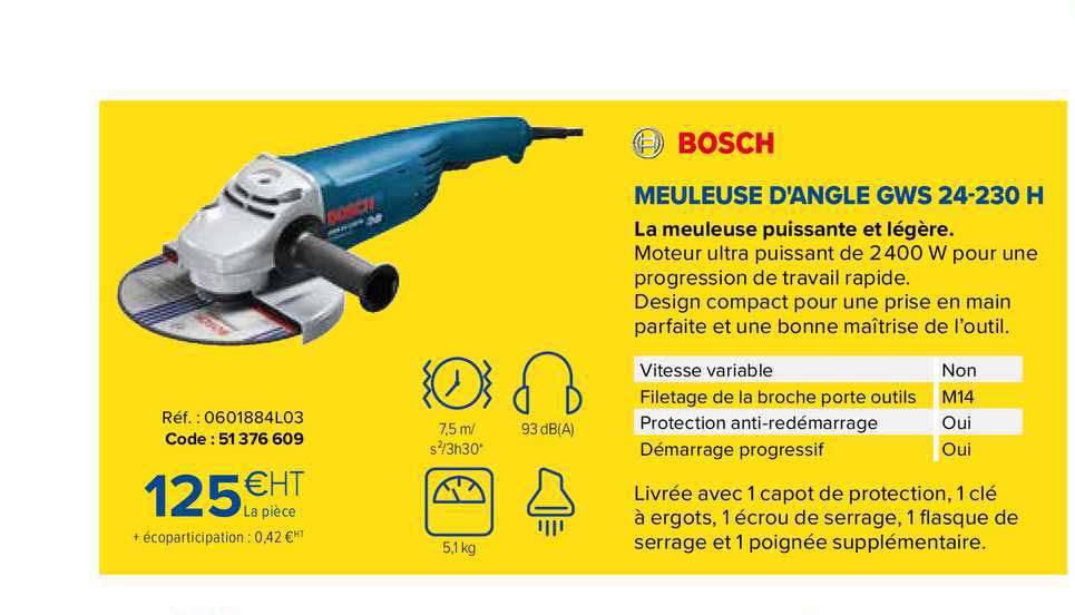 meuleuse d'angle gws 24-230 h bosch